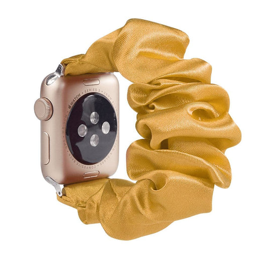 Satin Honey scunchie apple watch bands 