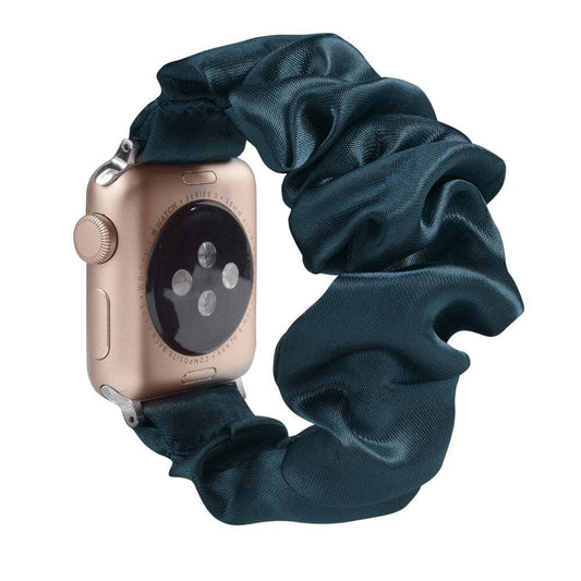 Satin Military Green scunchie apple watch bands 