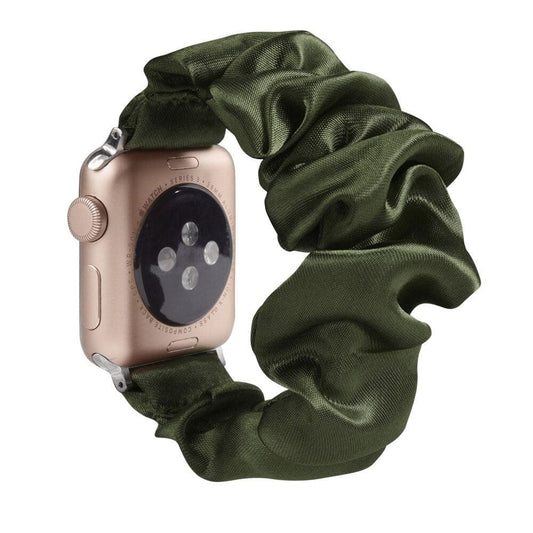 Satin Sage Green scunchie apple watch bands 