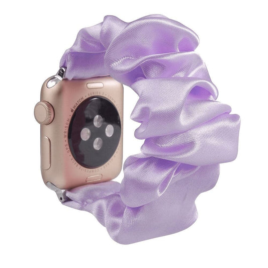 Satin Violet scunchie apple watch bands 