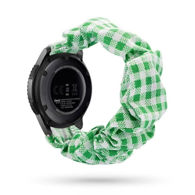 Scrunchie Band for Samsung & Garmin 25 Designs samsung Scunchapples United States Green Gingham 22mm watch band