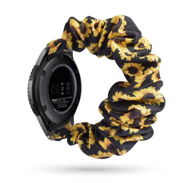 Scrunchie Band for Samsung & Garmin 25 Designs samsung Scunchapples United States Happy Sunflowers 22mm watch band