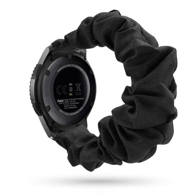 Scrunchie Band for Samsung & Garmin 25 Designs samsung Scunchapples United States Jet Black 22mm watch band