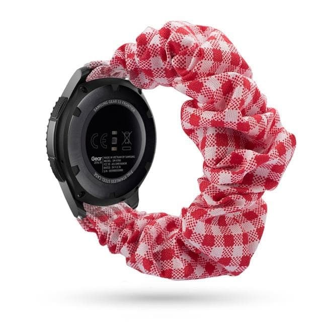 Scrunchie Band for Samsung & Garmin 25 Designs samsung Scunchapples United States Red Gingham 22mm watch band