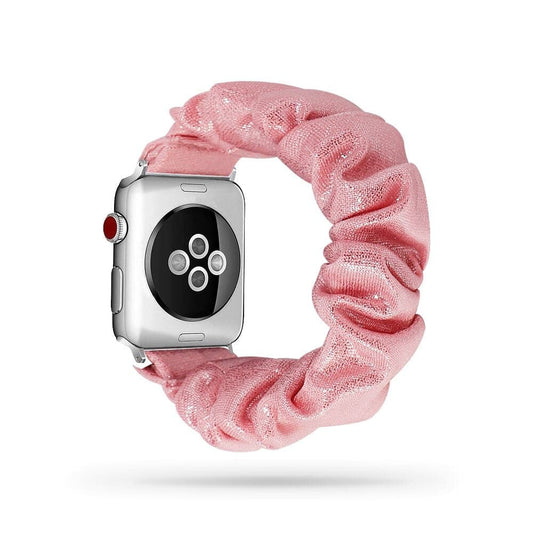 Shimmer Pink scunchie apple watch bands 38mm or 40mm 
