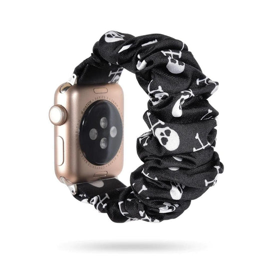 Skully Black scunchie apple watch bands 38mm or 40mm 