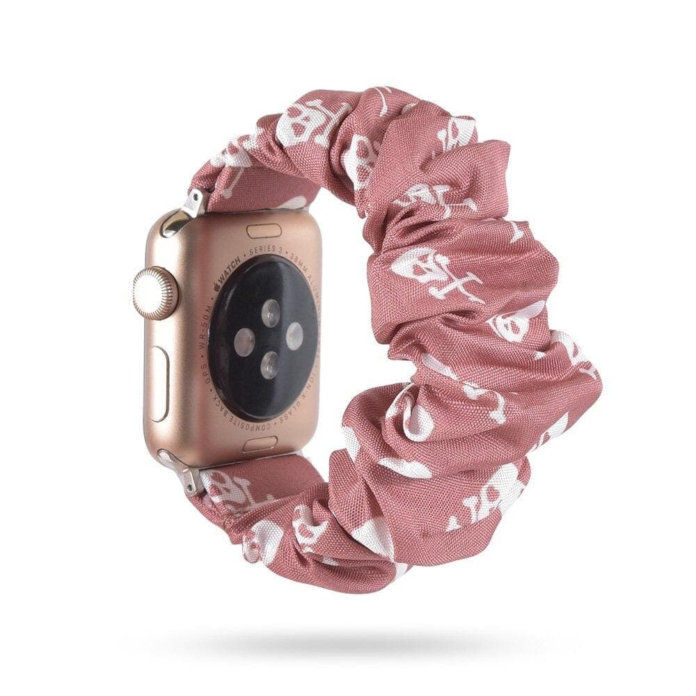Skully Salmon scunchie apple watch bands 38mm or 40mm 