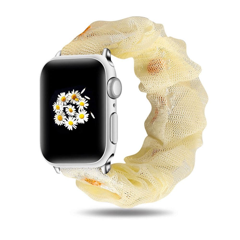 Summer Daisies Lemon scunchie apple watch bands 38mm or 40mm 