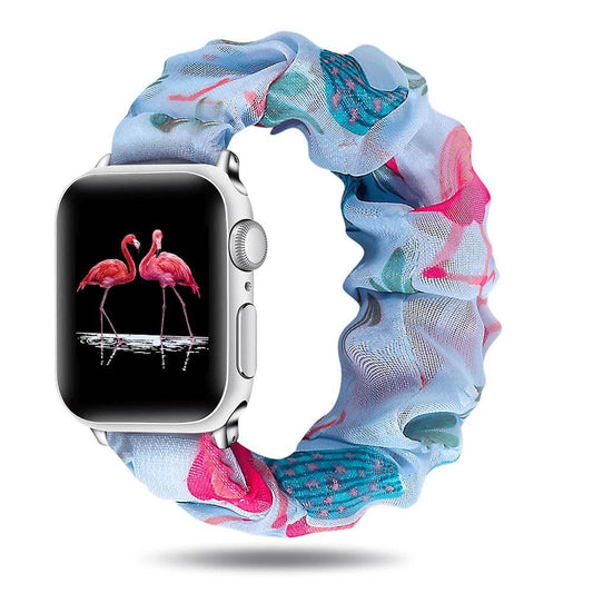 Summer Flamingo Ocean scunchie apple watch bands 38mm or 40mm 