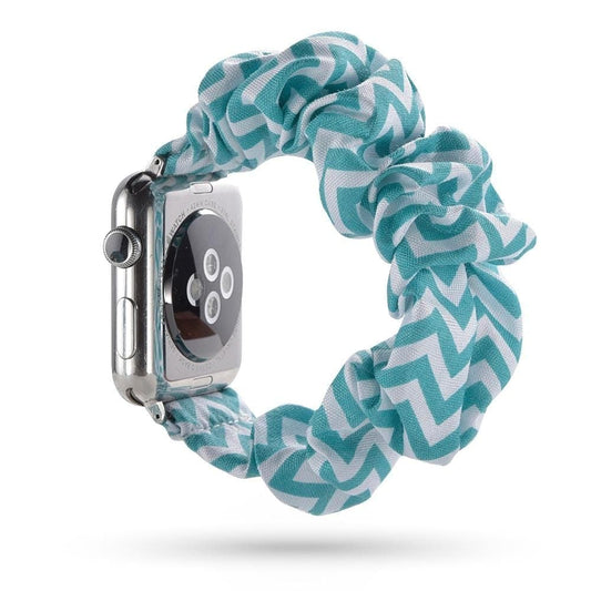 Teal Craze scunchie apple watch bands 
