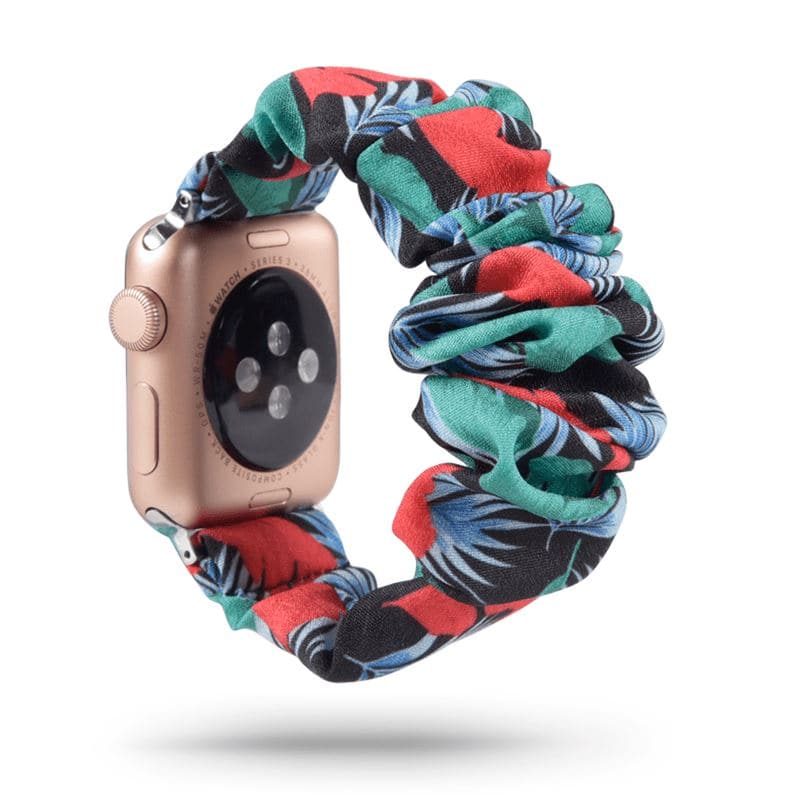 Tropical Burst scunchie apple watch bands 38mm or 40mm 