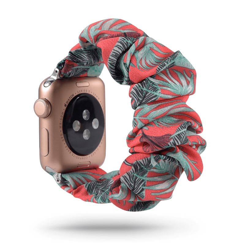 Tropical Fuchsia scunchie apple watch bands 38mm or 40mm 