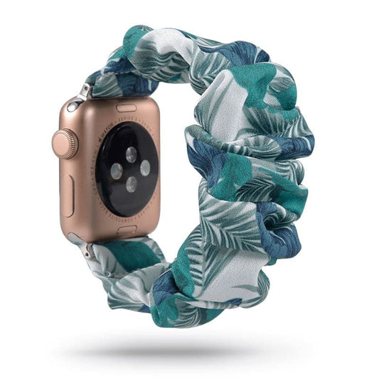 Tropical Jade Garden scunchie apple watch bands 38mm or 40mm 