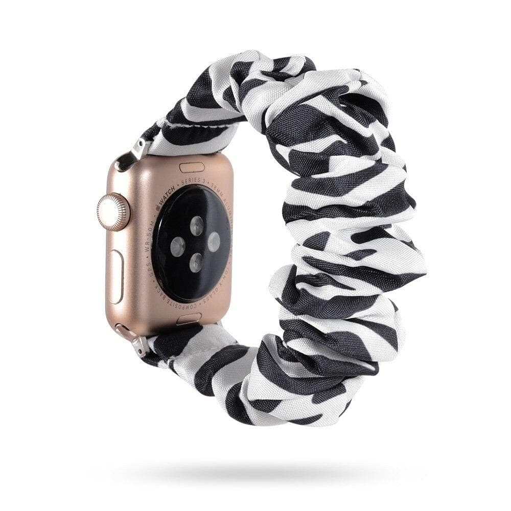 Zebra scunchie apple watch bands 38mm or 40mm 